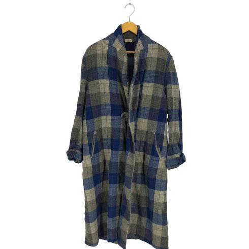 jordan marsh チェックウールガウンコート メンズ