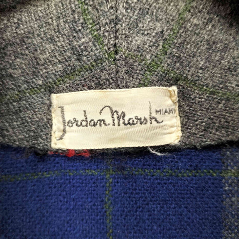 jordan marsh チェックウールガウンコート メンズ