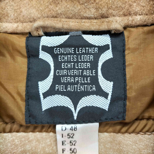 GENUINE LEATHER オーバーサイズスウェードレザーシャツ レディース D-48 I-52 E-52 F-50