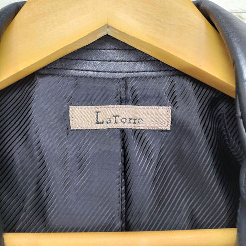 LaTorre lamb leather レザーショートトレンチコート メンズ 13AR
