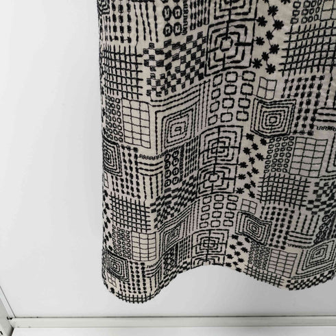 シビラ Sybilla 総柄 刺繍 七分丈 半袖 ワンピース レディース import:M