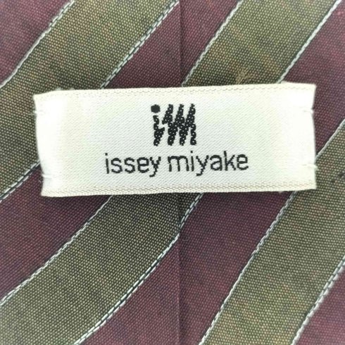 イッセイミヤケ ISSEY MIYAKE ストライプ柄 デザインネクタイ メンズ