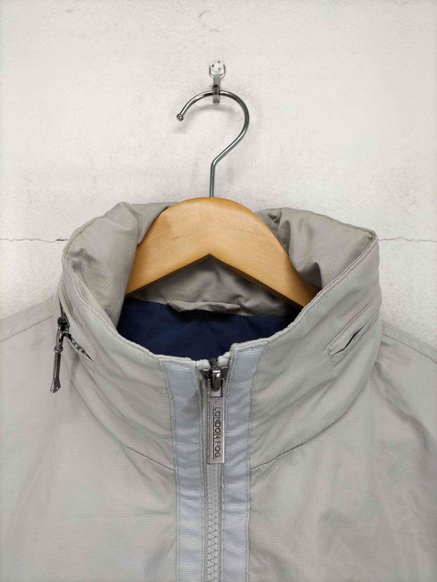 ロンドンフォグ LONDON FOG バイカラージップアップフーデッドナイロンジャケット メンズ import:M