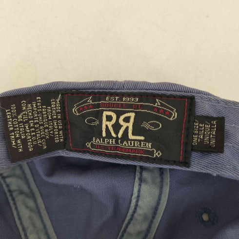 ダブルアールエルラルフローレン RRL RALPH LAUREN 90S USA製 三ツ星 刺繍 キャップ メンズ ONE SIZE
