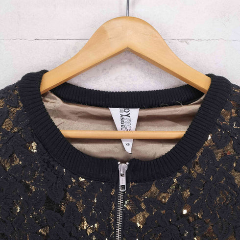 ジョイリッチ JOYRICH スパンコール×レース MA-1ブルゾン レディース import:XS