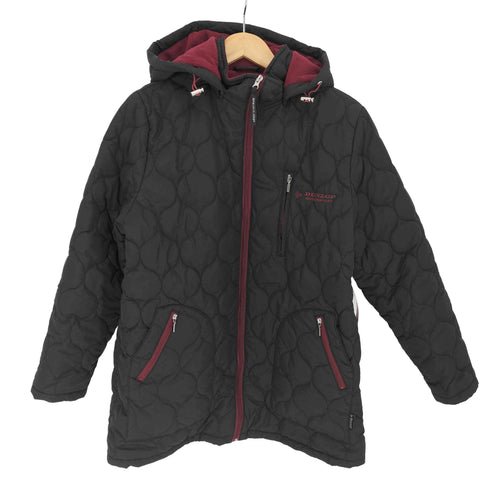 ダンロップ DUNLOP キルティング 中綿 ジップアップ フーデット ジャケット レディース JPN:L