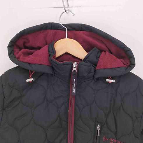 ダンロップ DUNLOP キルティング 中綿 ジップアップ フーデット ジャケット レディース JPN:L