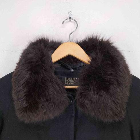 BELTA BUONO 襟ファーカシミヤ100 コート レディース 9
