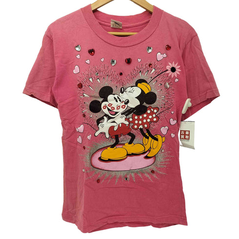 USA製 キャラクタープリント ビジューデザインTシャツ レディース JPN:S