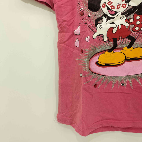 USA製 キャラクタープリント ビジューデザインTシャツ レディース JPN:S