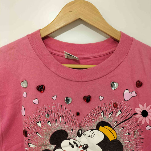 USA製 キャラクタープリント ビジューデザインTシャツ レディース JPN:S