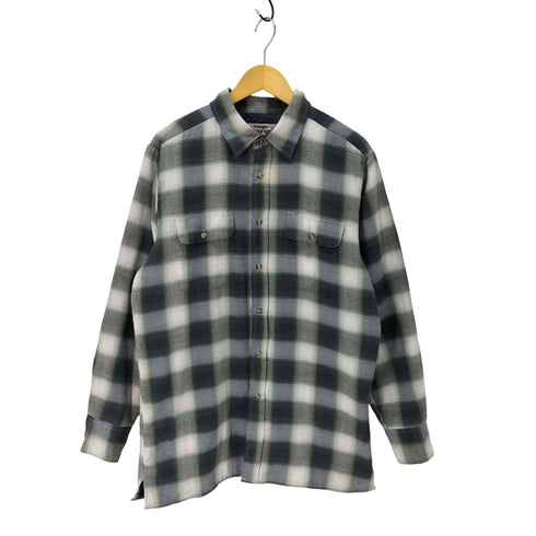 ラングラー Wrangler RUGGED WEAR 80S オンブレ チェック フランネル シャツ 裏地キルティング メンズ import:M