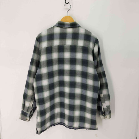 ラングラー Wrangler RUGGED WEAR 80S オンブレ チェック フランネル シャツ 裏地キルティング メンズ import:M