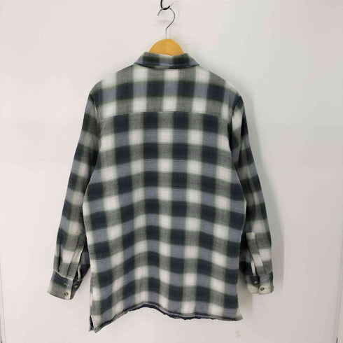 ラングラー Wrangler RUGGED WEAR 80S オンブレ チェック フランネル シャツ 裏地キルティング メンズ import:M