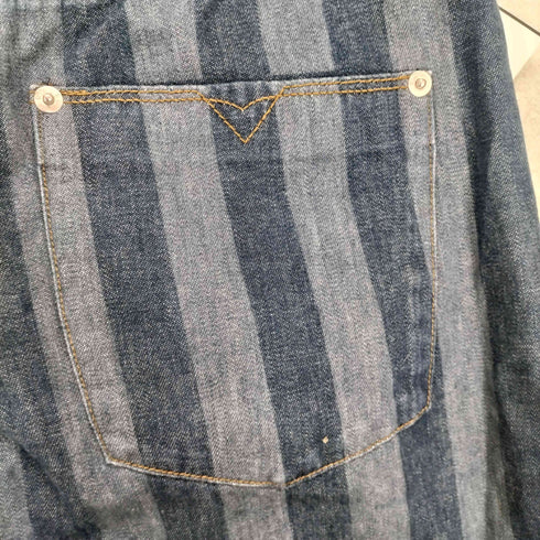 ディーゼル DIESEL ストライプデニムガウチョパンツ レディース US:25