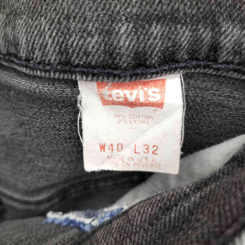 リーバイス Levis 90S USA製 517 ボタン裏530 後染め オレンジタブ ストレッチ ブーツカット ジップフライ ブラック デニムパンツ メンズ W40 L32