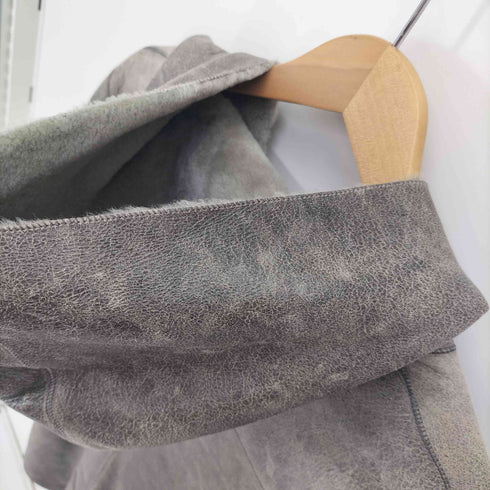 Catta Space lamb leather 羊革 フーデッドムートンレザーコート レディース 38