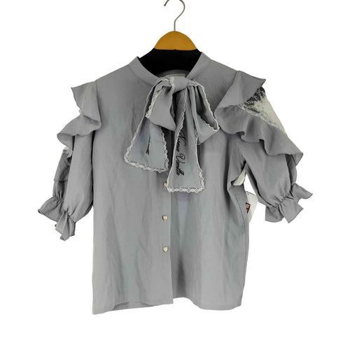 NOEMIE レース切替 S/S ボウタイブラウス レディース