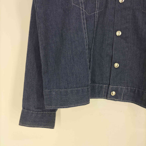 ケイブランド K-BRAND 70-80S 企業ロゴ パッチ ポリコットン スナップボタン デニム トラッカー ジャケット メンズ import:L