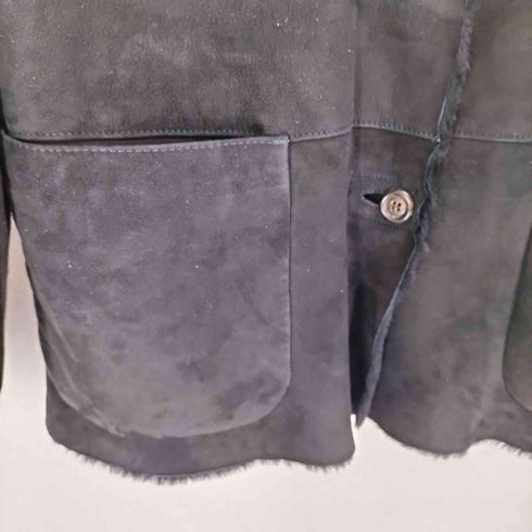 CIVIDINI Made in Italy lamb leatherイタリア製 羊革 ムートンレザーコート レディース 42