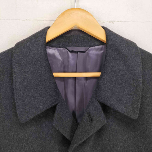 ERISTIC pure cashmere カシミヤ100比翼ステンカラーコート メンズ