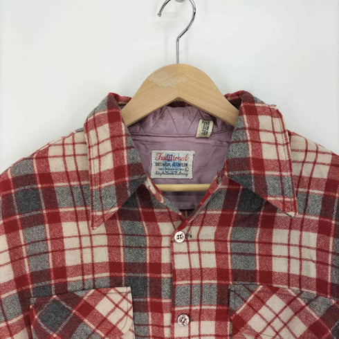 Traditional チェック柄 ウールナイロン フランネルシャツ メンズ import:L