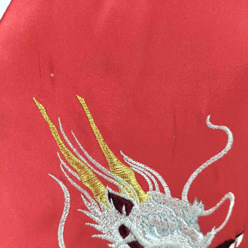 ホシヒメ Hoshihime 龍 ドラゴン 鷹 刺繍 スカジャン 裏地キルティング メンズ LL