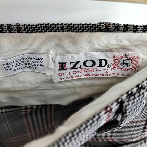 アイゾッド IZOD 70~80S USA製 ロケットTALON グレンチェック ストレート スラックス メンズ