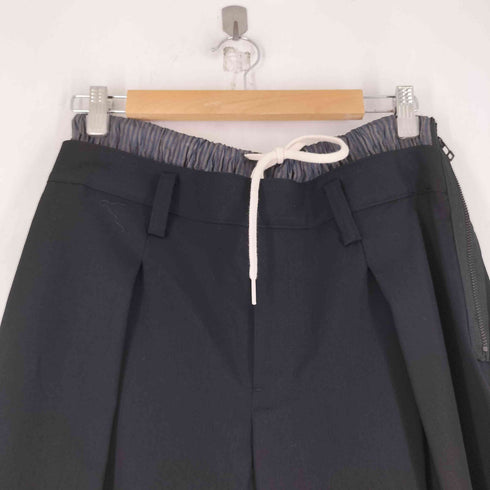 レギュレーションヨウジヤマモト REGULATION Yohji Yamamoto 26SS GABARDINE LAYERED-LIKE WIDE PANTS メンズ JPN:2