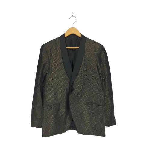 D'visyl Disenos Boris 総柄切替ラペル1Bジャケット メンズ