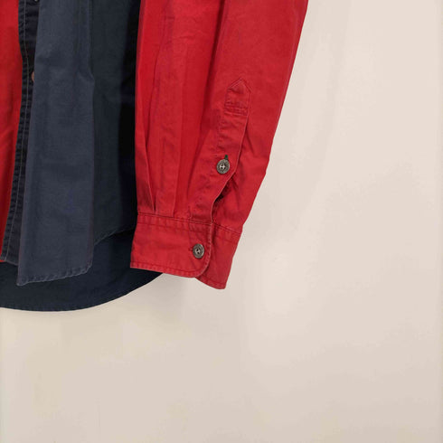 トミーヒルフィガー TOMMY HILFIGER 90S SAILING GEAR ロゴ ワッペン クレイジーパターン L/S シャツ メンズ import:XL