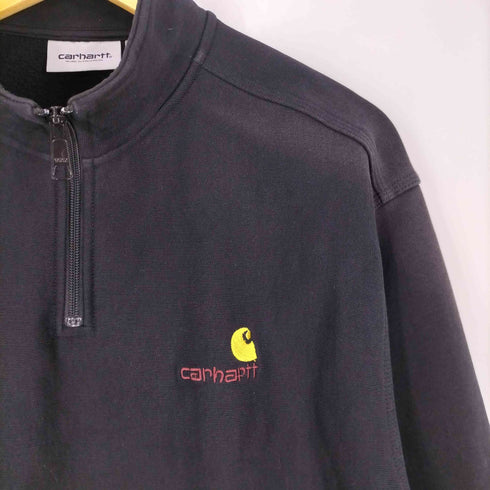 カーハート Carhartt HALF ZIP AMERICAN SCRIPT SWEATSHIRT メンズ import:M