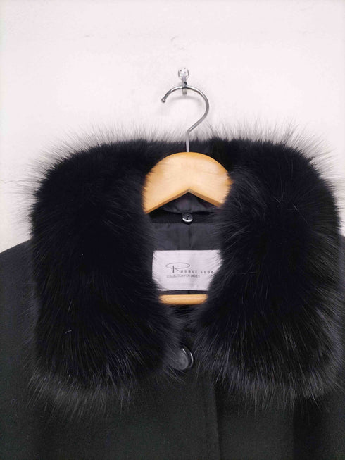 ROSASE CLUB cashmere100% コート ブルーフォックスファー レディース JPN:M