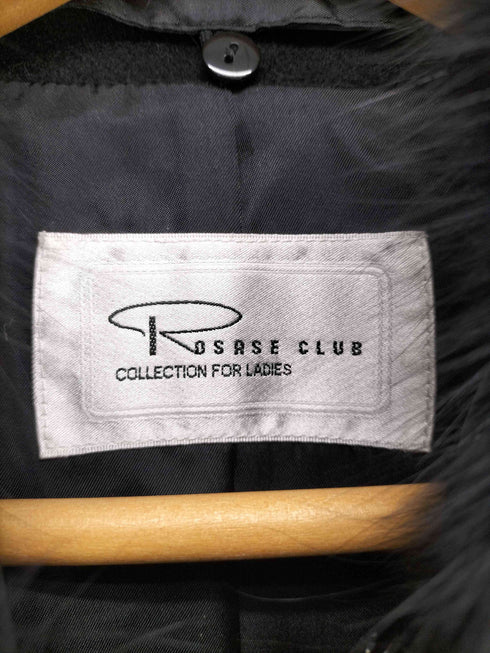 ROSASE CLUB cashmere100% コート ブルーフォックスファー レディース JPN:M