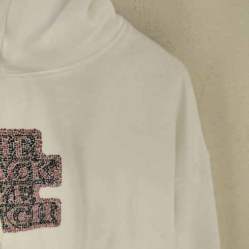 ザブラックアイパッチ THE BLACK EYE PATCH 24AW ラインストーン ロゴ 短丈 パーカー レディース JPN:S