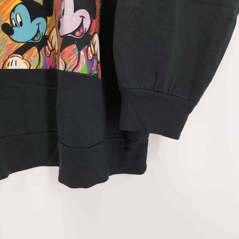 ポッポアート デザイン キャラクタープリント レイヤードネック L/S Tシャツ メンズ