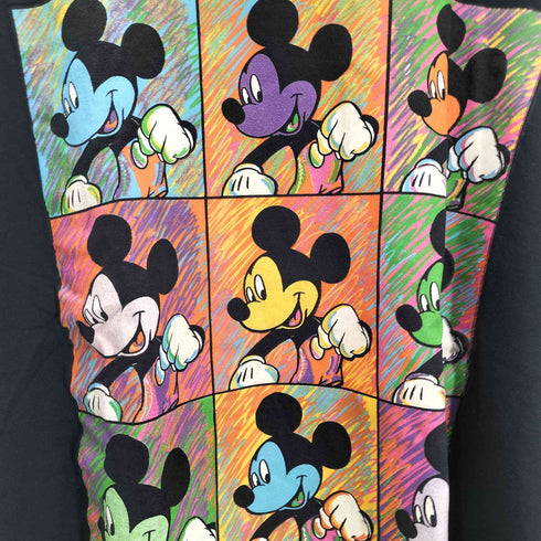 ポッポアート デザイン キャラクタープリント レイヤードネック L/S Tシャツ メンズ