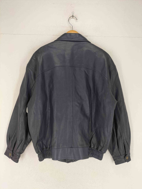 realleather ブルゾン 裏地総柄 メンズ