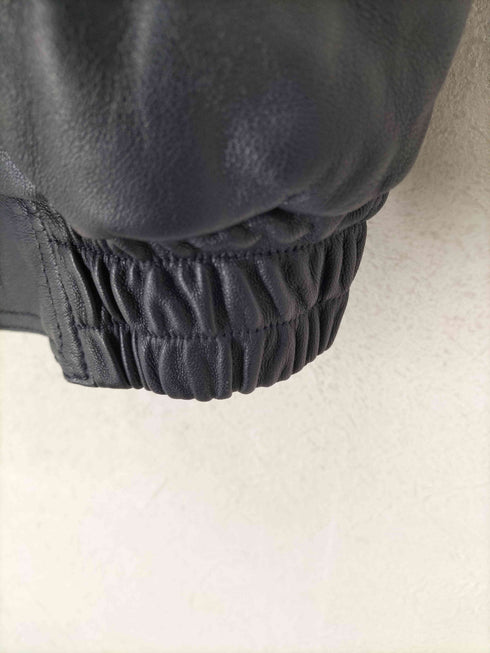realleather ブルゾン 裏地総柄 メンズ