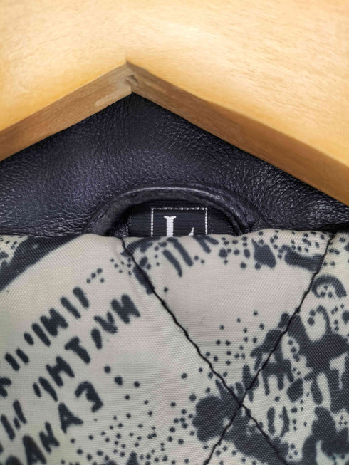 realleather ブルゾン 裏地総柄 メンズ