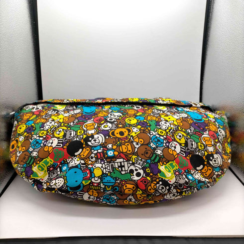 アベイシングエイプ A BATHING APE MADE BY HUMAN マイロ キャラクター 総柄 ショルダー バッグ メンズ