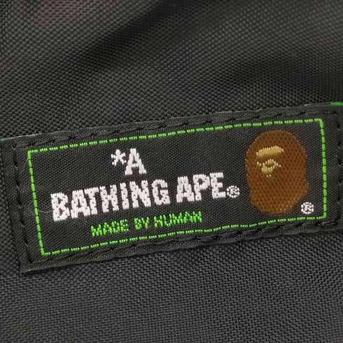 アベイシングエイプ A BATHING APE MADE BY HUMAN マイロ キャラクター 総柄 ショルダー バッグ メンズ