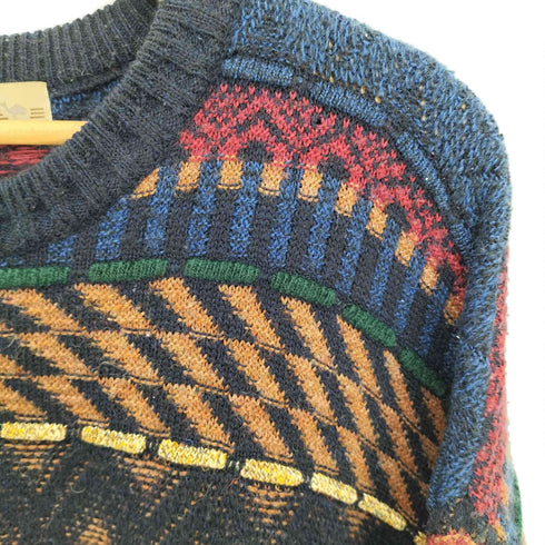 キャメル CAMEL TRAVEL LINE マルチボーダ- 3Dニット メンズ