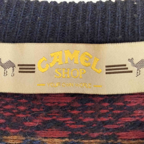 キャメル CAMEL TRAVEL LINE マルチボーダ- 3Dニット メンズ