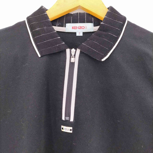 ケンゾーゴルフ KENZO GOLF デザイン刺繍 ハーフジップ ポロ レディース JPN:2