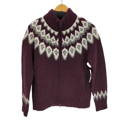 エルエルビーン L.L.Bean アーガイル ジップアップニット カウチンニット メンズ JPN:M