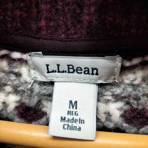 エルエルビーン L.L.Bean アーガイル ジップアップニット カウチンニット メンズ JPN:M