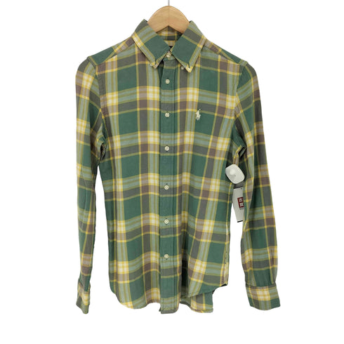 ラルフローレン RALPH LAUREN CLASSIC FIT ポニー刺繍 ボタンダウン チェックシャツ メンズ import:XS