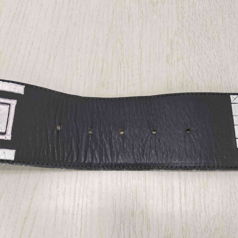 ヴェルサスヴェルサーチ VERSUS VERSACE メタルバックル ロゴレザーベルト メンズ