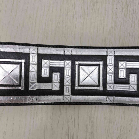 ヴェルサスヴェルサーチ VERSUS VERSACE メタルバックル ロゴレザーベルト メンズ